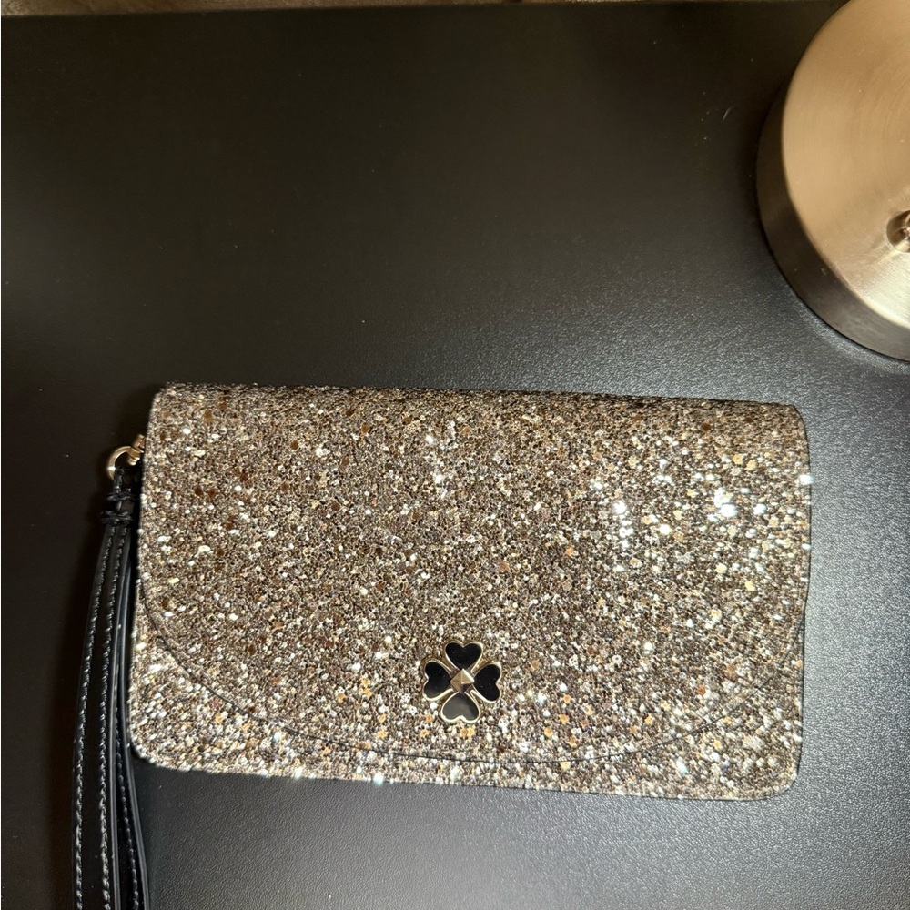 Sparkling Silver Wristlet Clutch